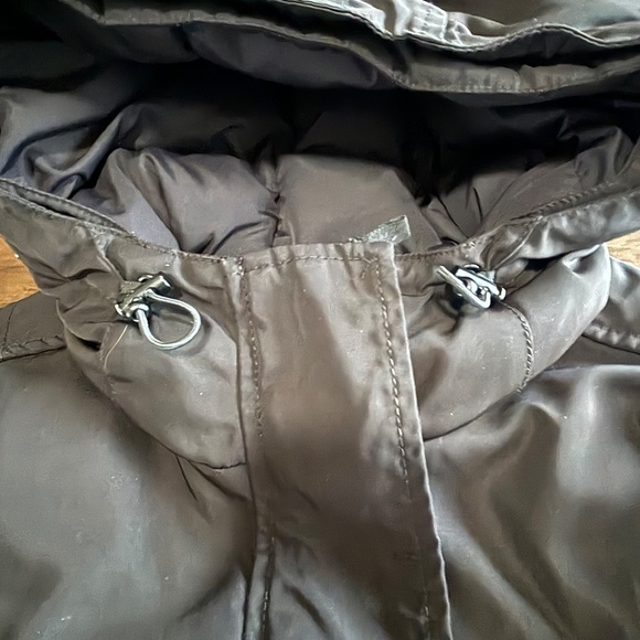 Roots duck down & feather filled bomber jacket with hood black size XS - Picture 11 of 15